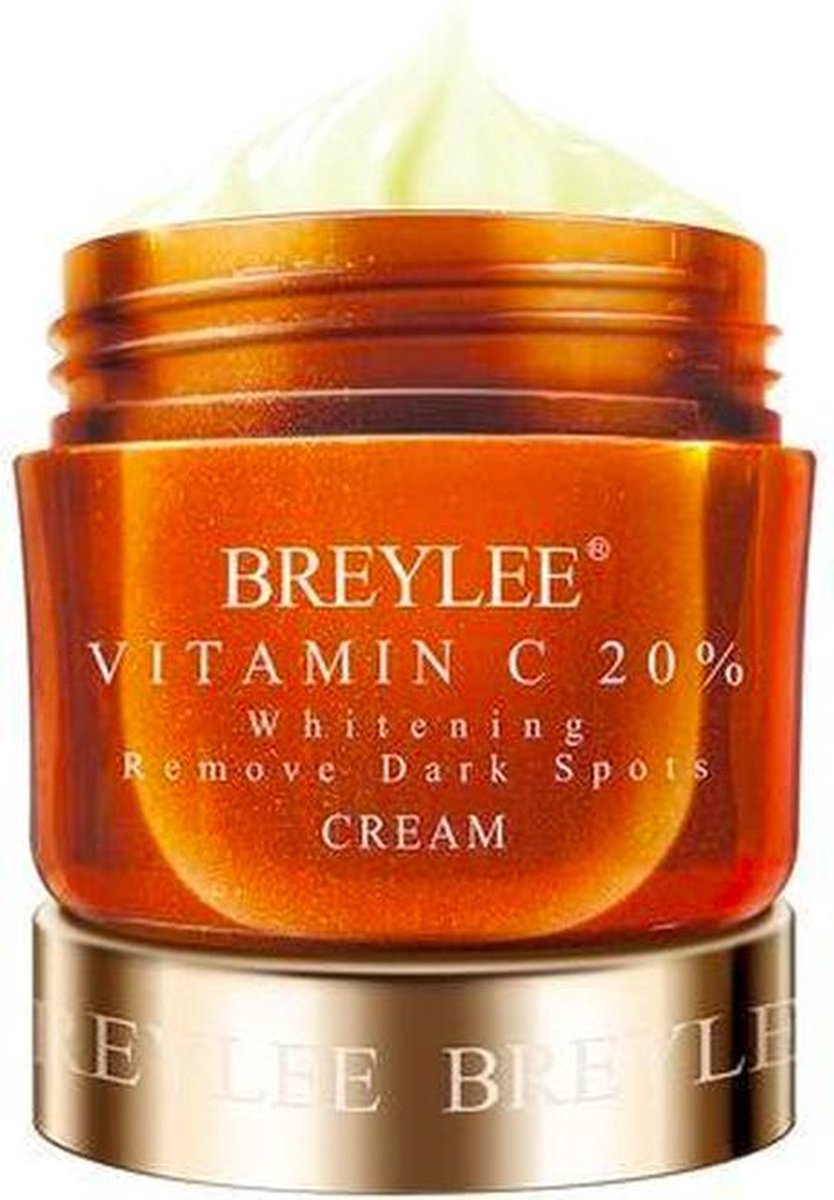 BREYLEE – Vitamine C – Gezicht crème – 20% VC – Verwijdert donkere kringen – Verwijdert donkere vlekken – Verheldert de huid