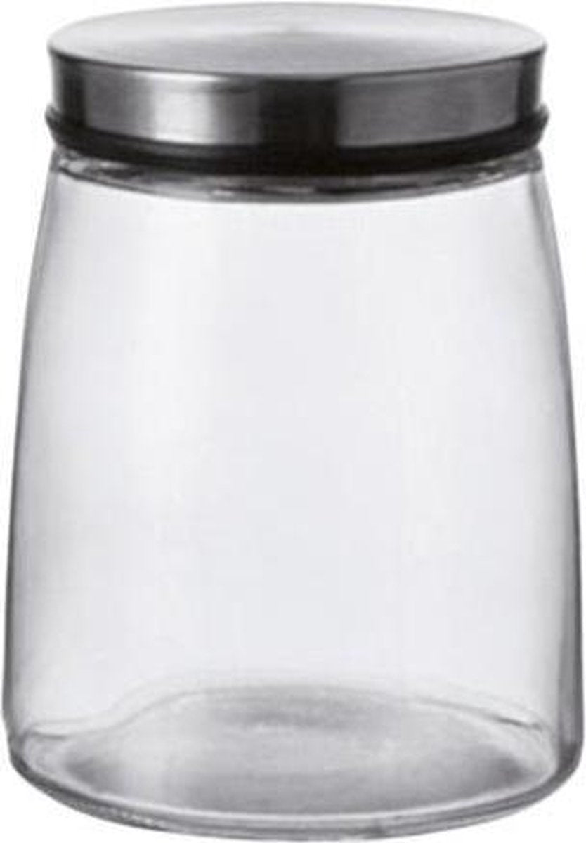 Montana Voorraadpot Content 1 Liter Glas/Rvs Transparant