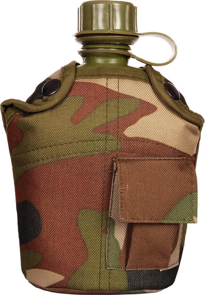 Fosco PVC Veldfles - 1 Liter - Incl Camouflage Hoes