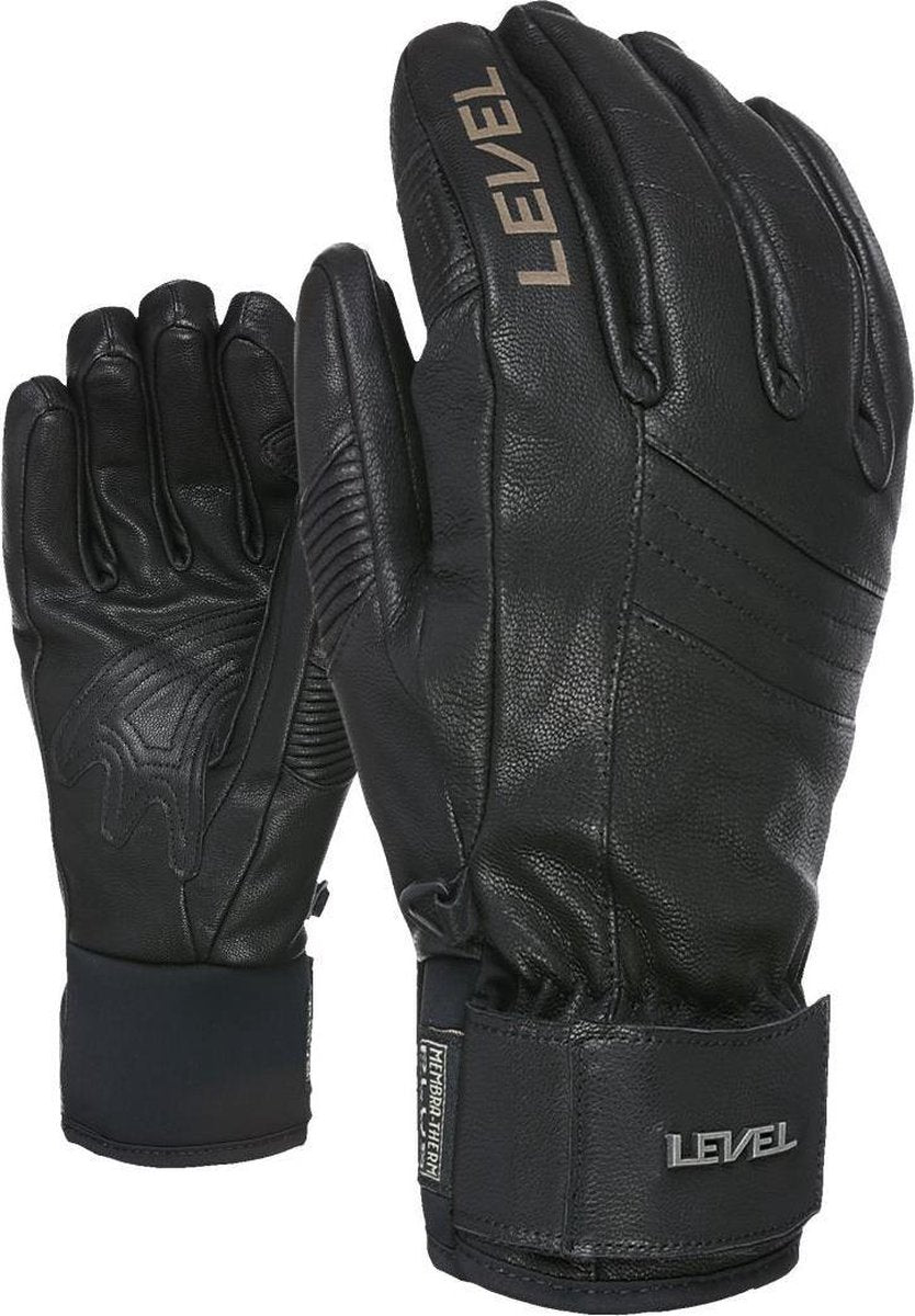 Level Rexford Ski - Wintersporthandschoenen Voor Heren - Leer - Zwart - Maat 10.5
