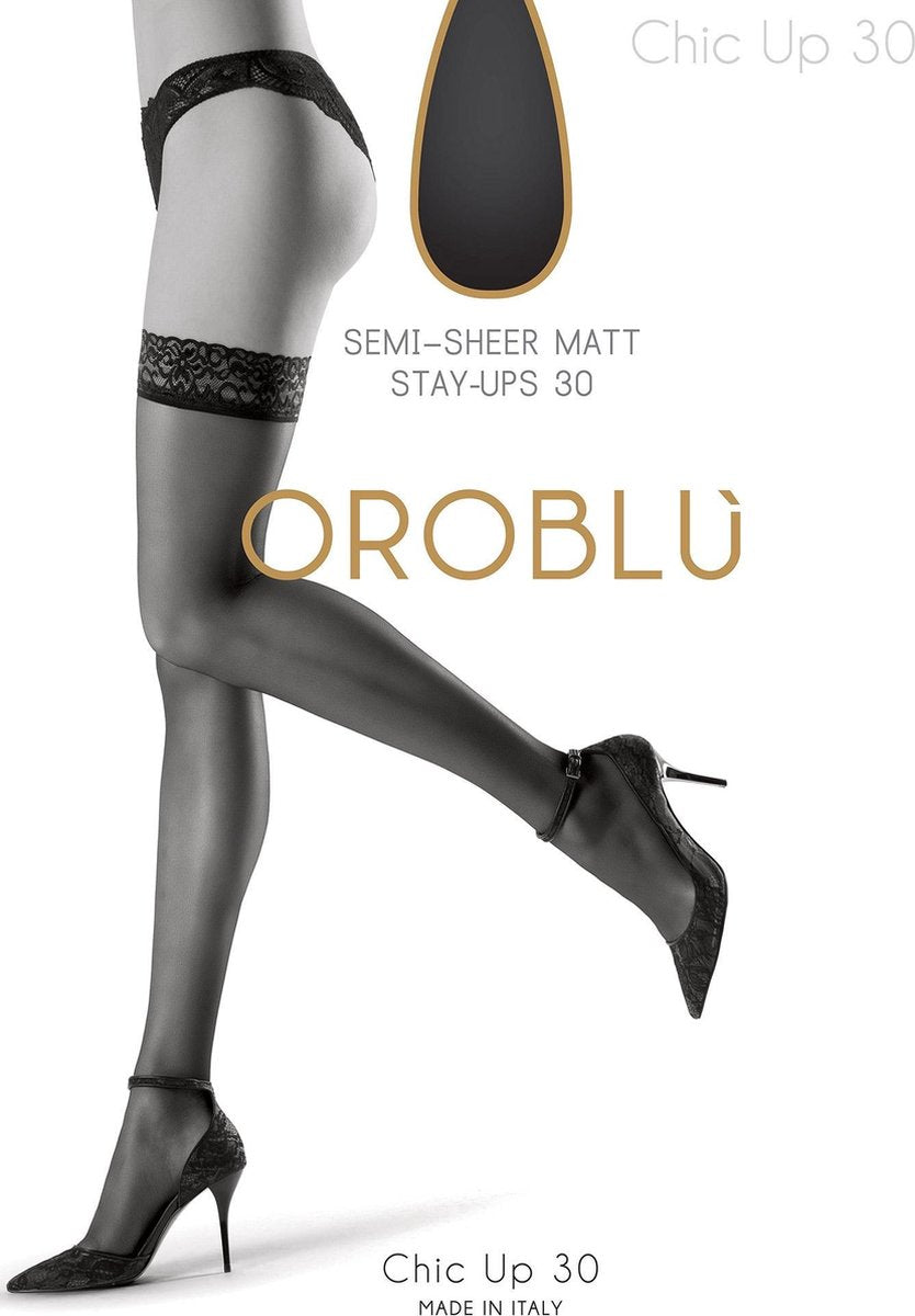Oroblu Bas Chic Up Kousen Denier 30 - Ambre - Maat S