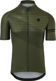 AGU Striped Fietsshirt Essential Heren - Groen - M