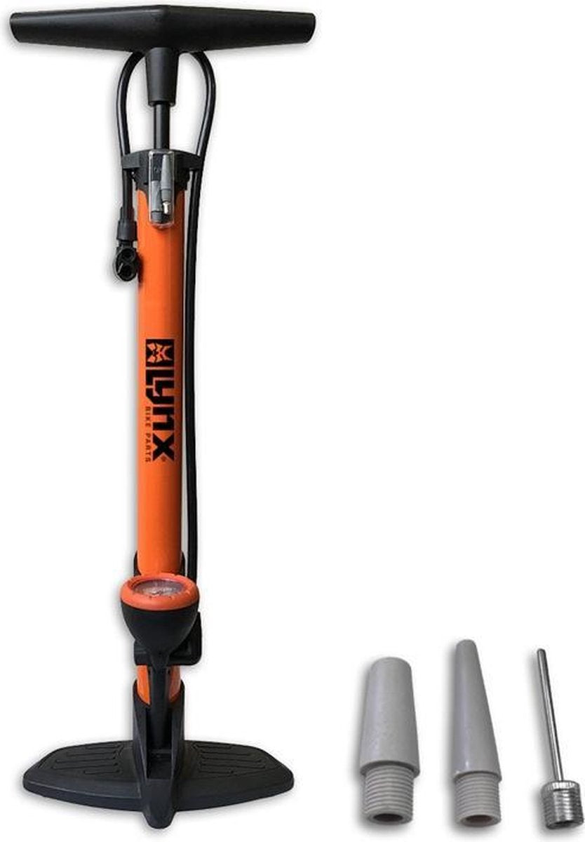 LYNX - Fietspomp met drukmeter -12 bar/174 psi - Oranje
