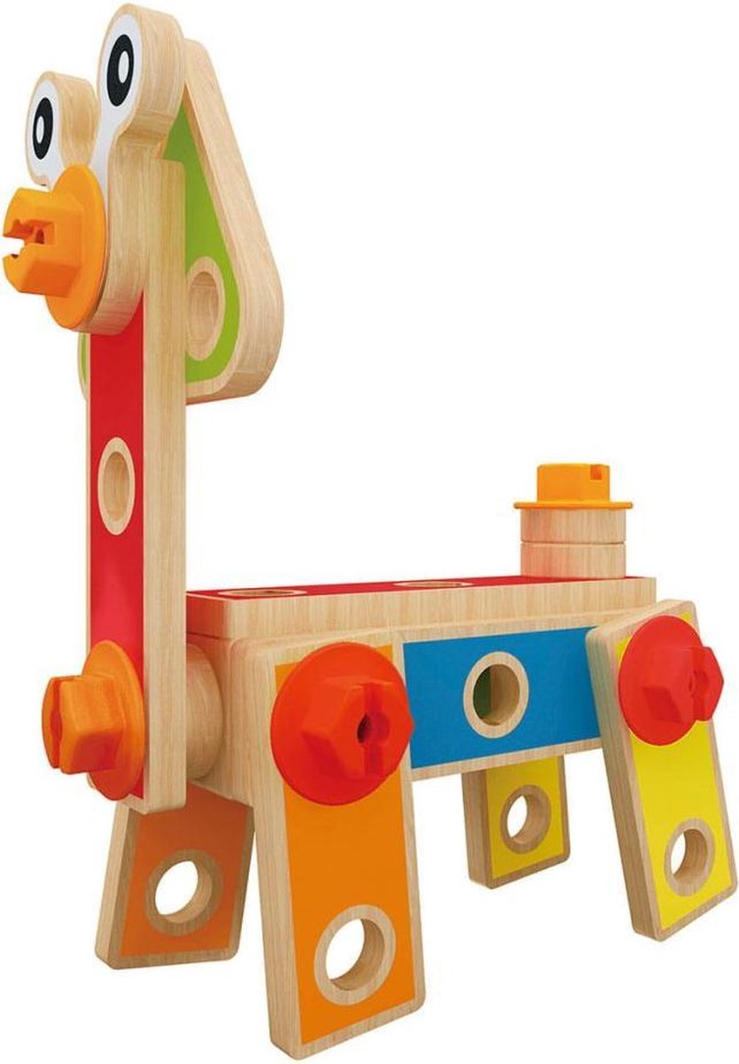 Hape Bouwset 42 Onderdelen - Constructiespeelgoed