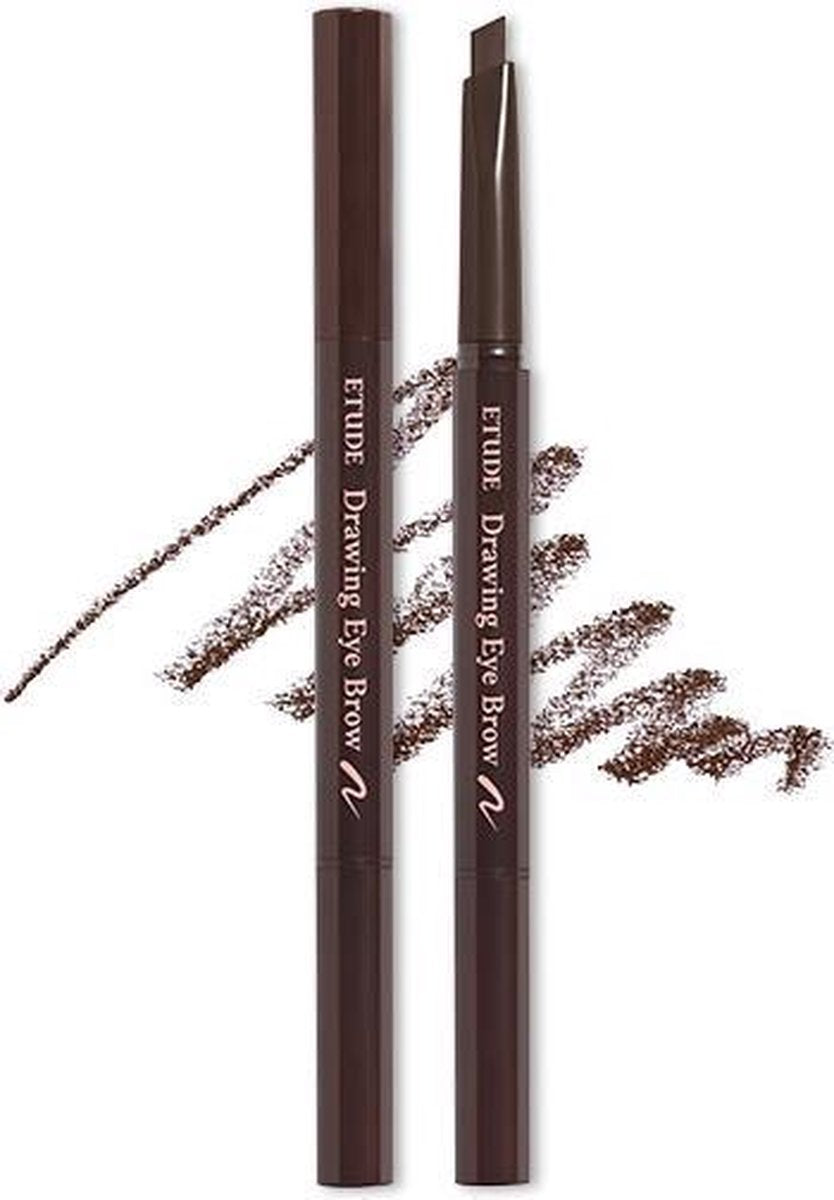 Etude House Drawing Eye Brow #03 Brown - Brow Pencil K Beauty - NEW Popular 2021 - Wenkbrauwpotlood Bruin Blond & Donker Haar - Natuurlijke Wenkbrauwen - Defined Brows