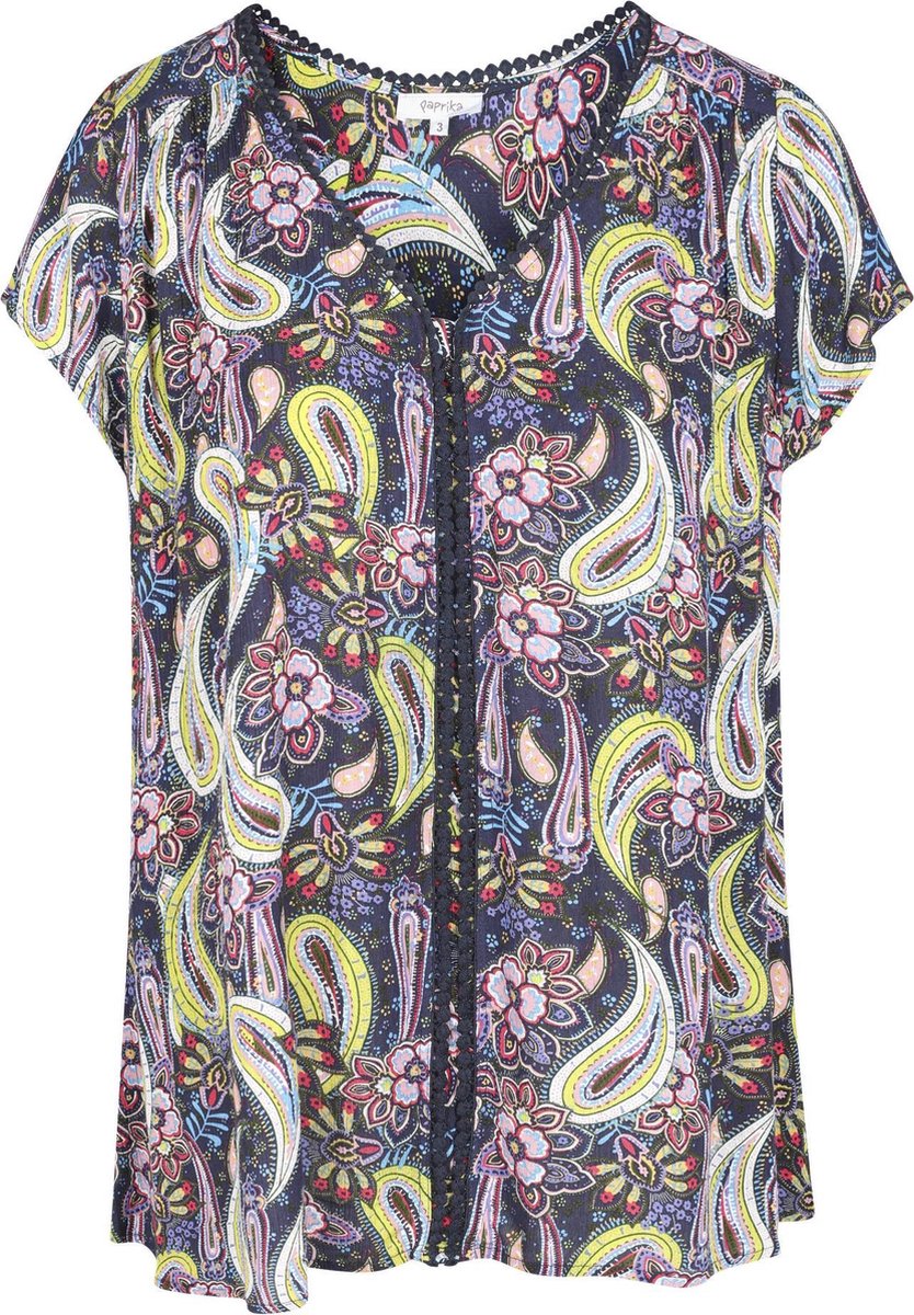 Blouse Gana in viscose met een kasjmierprint