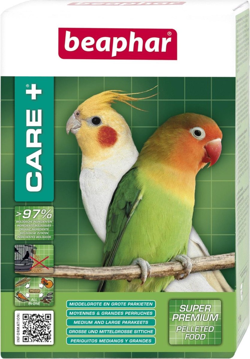 Beaphar Care + Parkiet Middel - Groot 500 gr