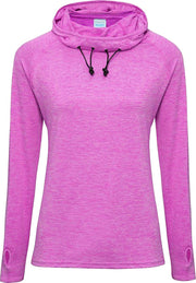 AWDis Gewoon Cool Womens/Ladies Girlie Cowl Neck Baselayer Top (Frambozenmelange)