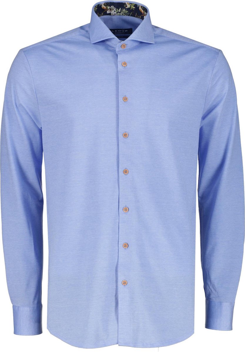 Ledûb Overhemd - Modern Fit - Blauw - 48