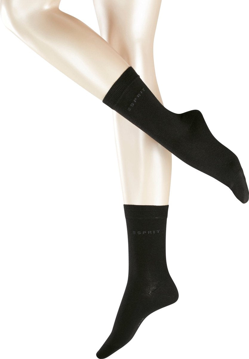 Esprit Uni sokken Dames 2 PACK 18531 - Zwart 3000 black Dames - 39-42