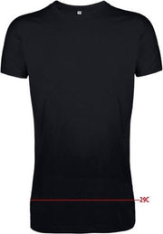 Extra lang t-shirt zwart M