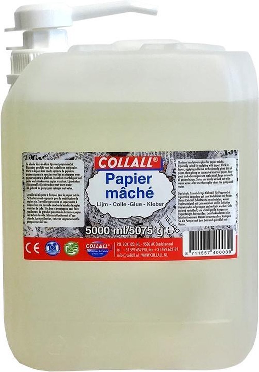 Papier-Mâchélijm + Pomp - Collall - 5000ml