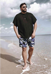 Urban Classics Zwemshorts -XL- Camouflage Blauw