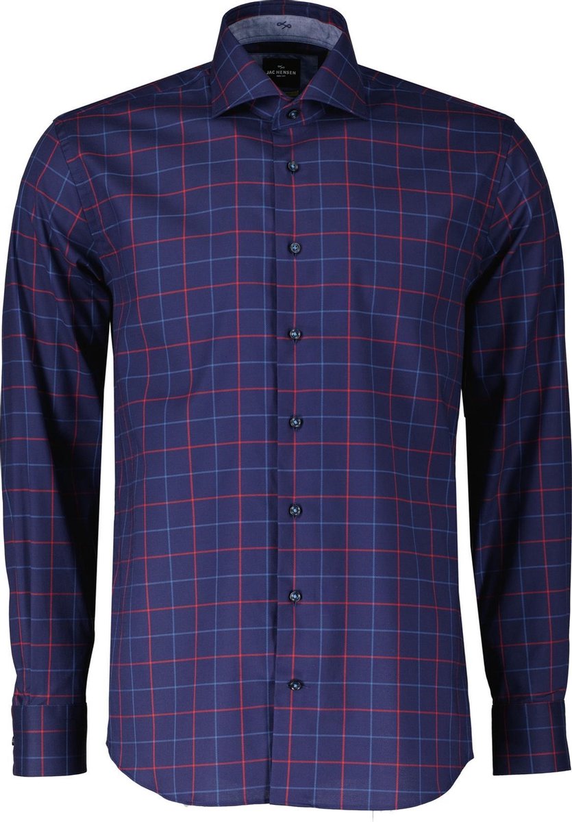 Jac Hensen Overhemd - Regular Fit - Blauw - 48