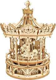Robotime - Muziekdoos - DIY - 3D - Romantic Carousel - Houten Modelbouw