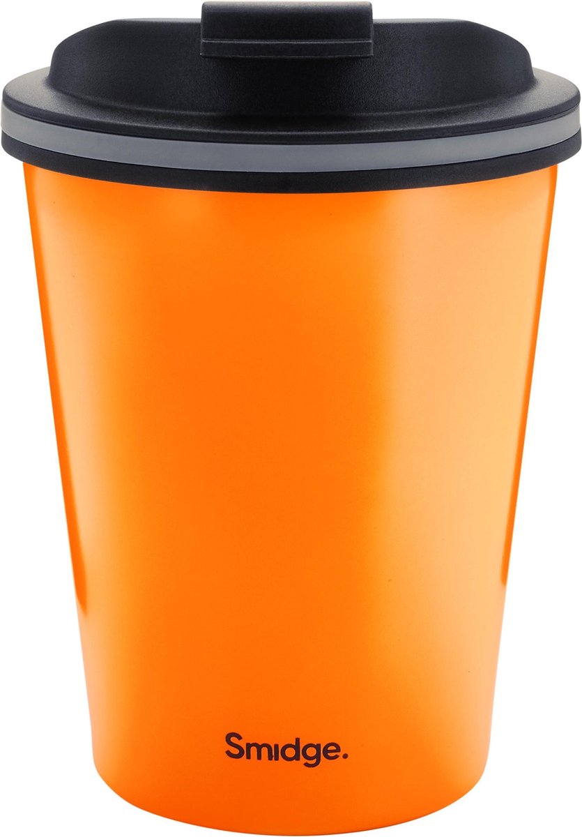 Smidge Thermosbeker On The Go 236 Ml Rvs Oranje/zwart