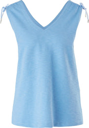 s.Oliver Top dames - Mouwloos - 100% Katoen - Lichtblauw - Maat 3XL (46)
