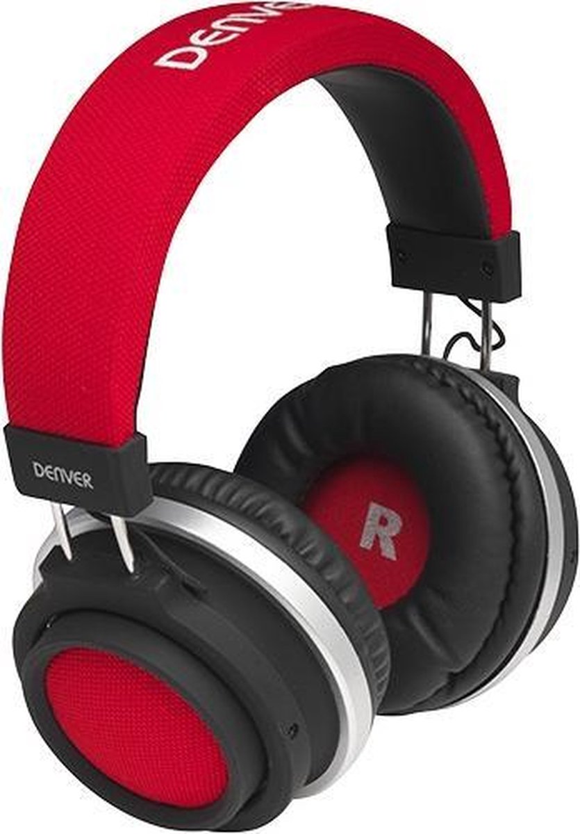 Denver BTH-250 - Draadloze koptelefoon met Bluetooth en handsfree functie - Rood