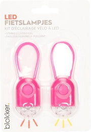 Blokker. LED Roze Fietslampjes Voor- en achterlicht