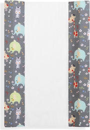 Interbaby Aankleedkussen Jungle 80 X 55 Cm Pvc Donkergrijs
