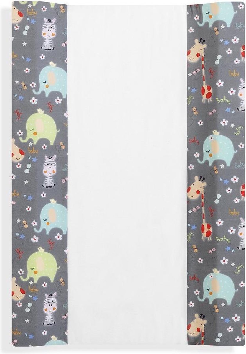 Interbaby Aankleedkussen Jungle 80 X 55 Cm Pvc Donkergrijs