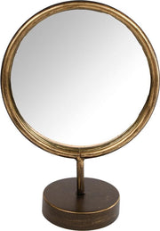 Dulaire Kleine Staande Spiegel Rond Goud