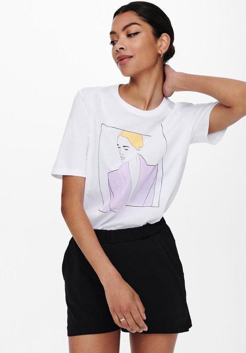 Onldina Life Boxy S/s Box Top Jrs 15225868 Bright White/jacket