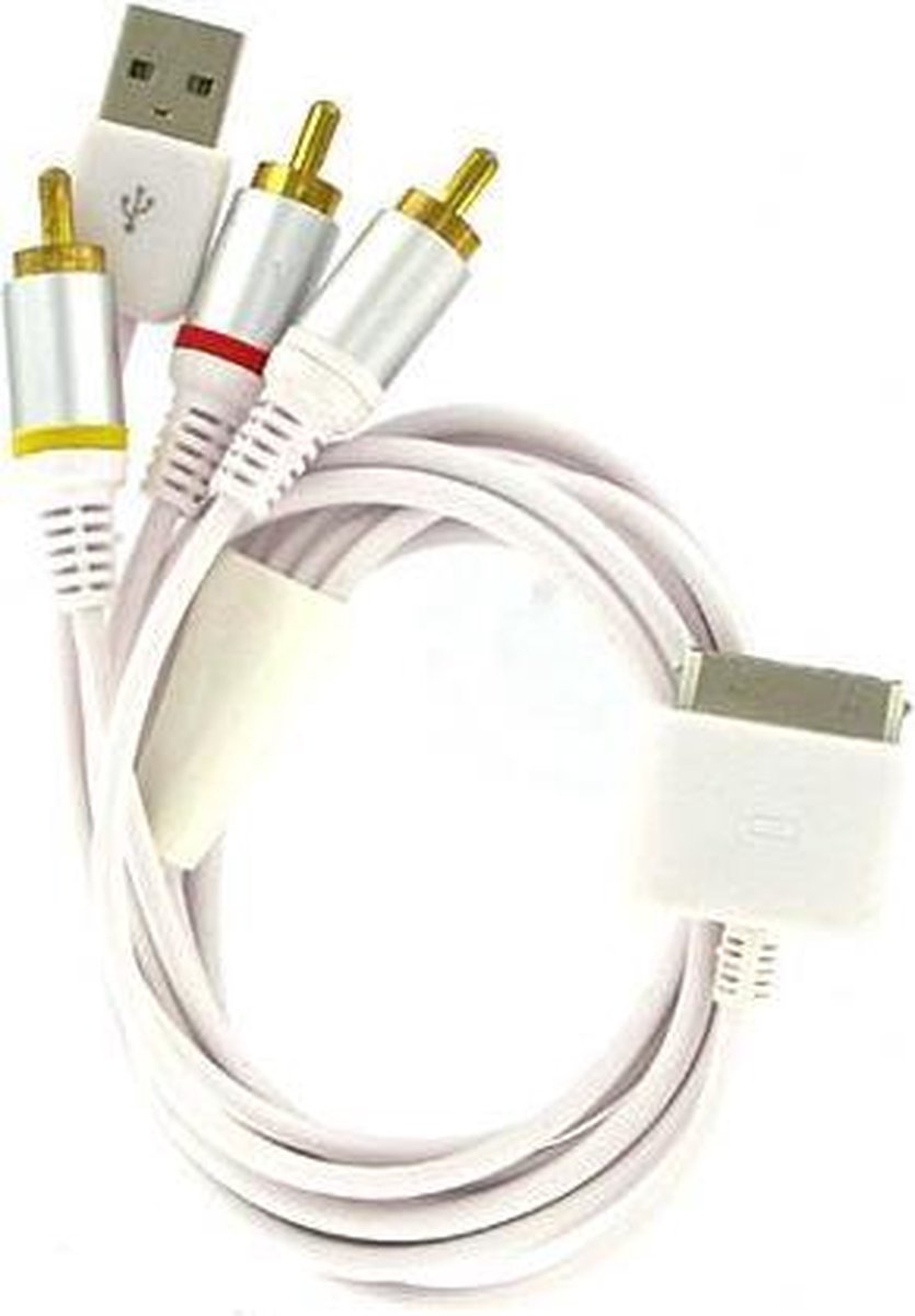 Kopp iPad/iPod/iPhone composiet AV kabel
