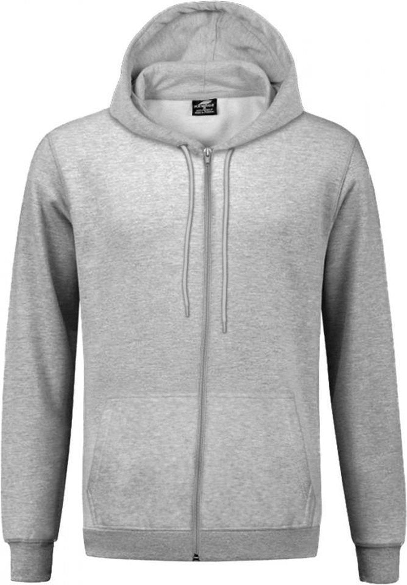 REWAGE Hoodie Met Rits Premium Heavy Kwaliteit - Heren - Grijs - XL
