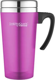 Soft Touch Thermosbeker - Koffiebeker To Go - Warmhoudbeker - Isoleerbeker - Reismok - Roze - 420ml