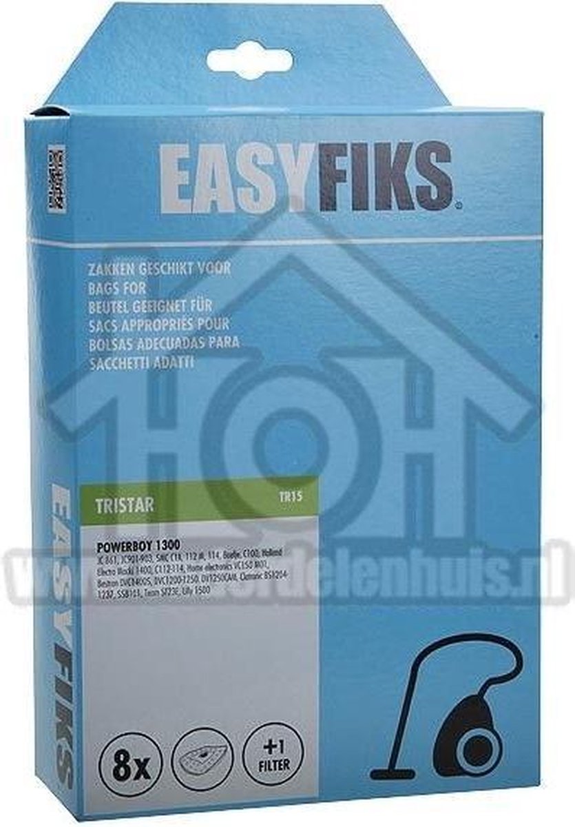 Easyfiks Stofzuigerzak Micro Fleece 8 stuks Nw Stijl YC-JC 861-Solac 901-903 1009005
