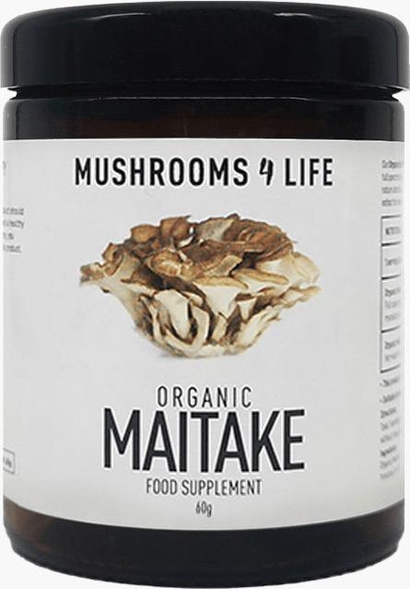 Mushrooms4Life / Biologisch Maitake-Paddenstoelenpoeder – 60G
