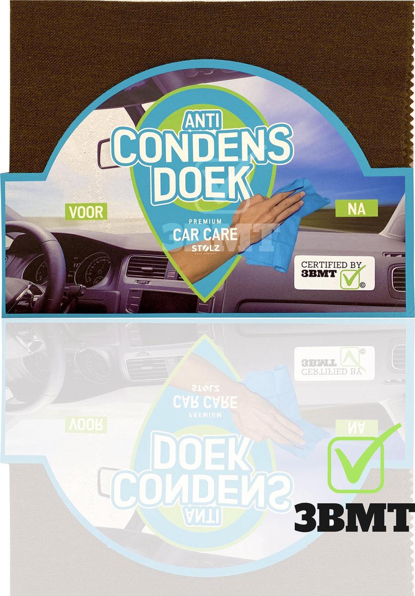 3 BMT anti-condens doek maakt uw autoruit snel condens vrij - 23x27cm