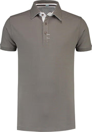 L&S Polo Contrast Cot/Elast SS for him