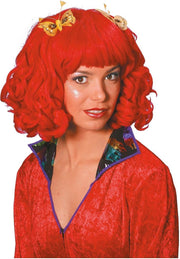 Vlinderpruik met krullen rood