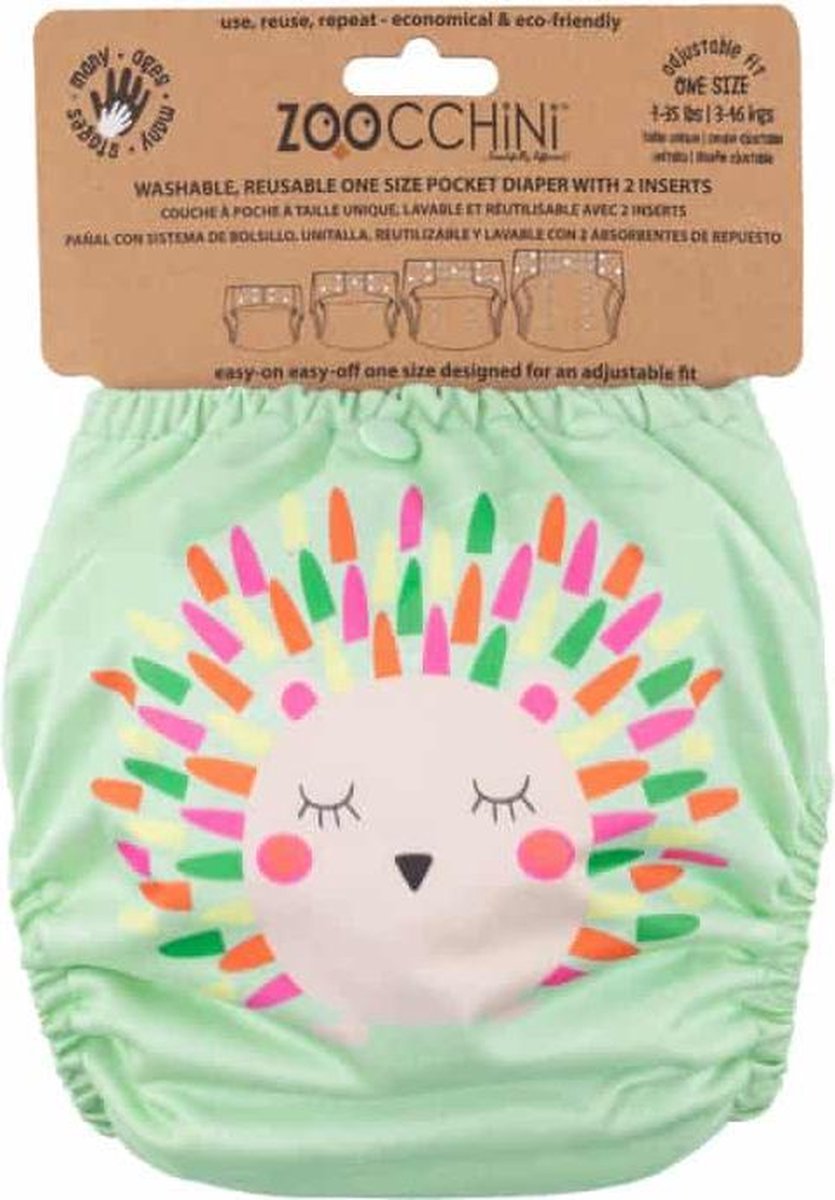 Zoocchini Luier Herbruikbaar Groen Egel