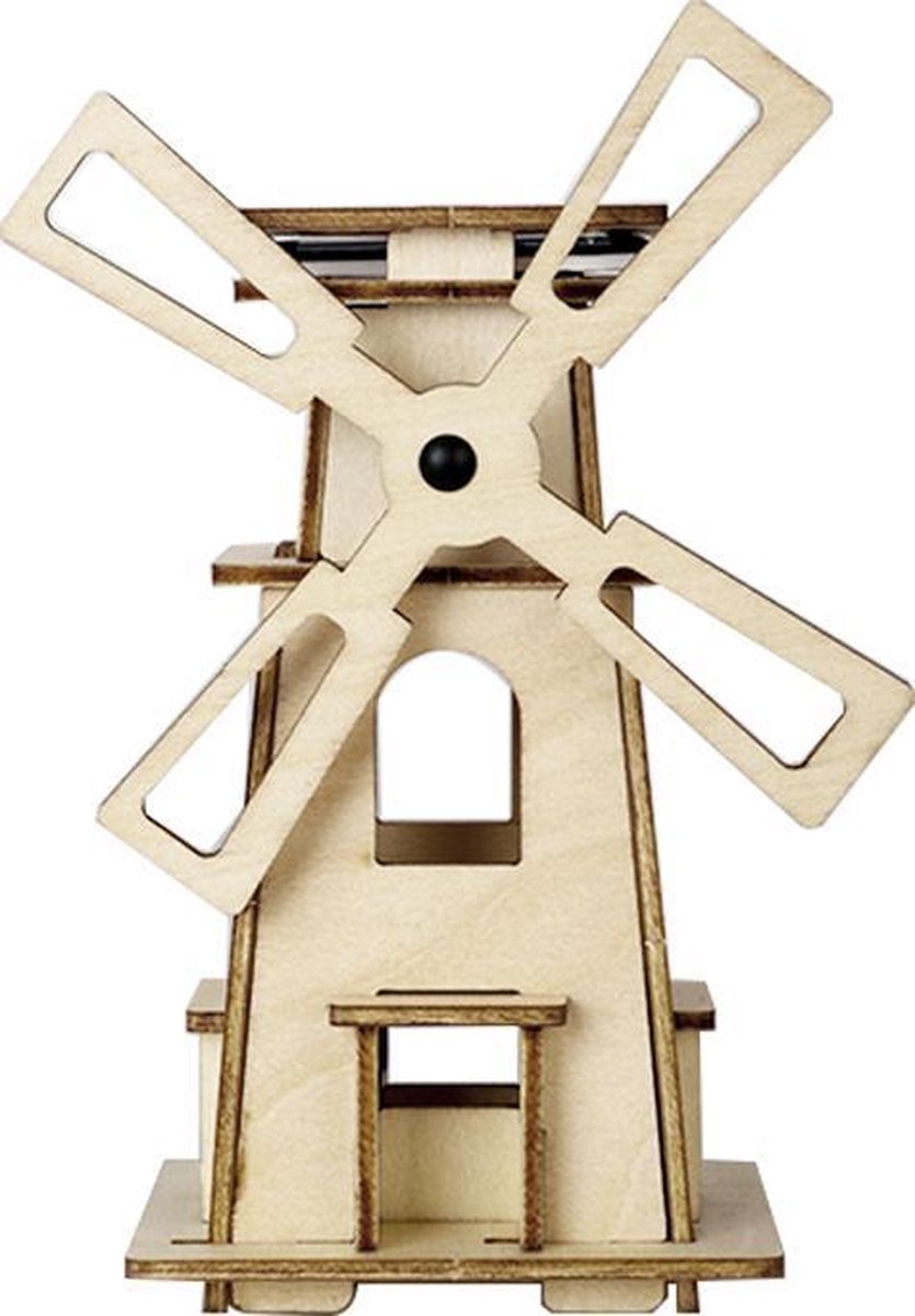 Bouwpakket Molen Windmolen Zonne-energie Solar- hout