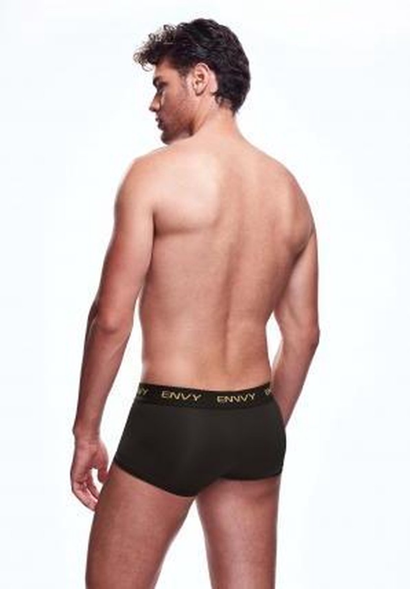 Envy Transparante Mesh Herenshort - Zwart - S/M - Zwart - Sexy Lingerie & Kleding - Lingerie Mannen -  Heren Lingerie - Slips & Boxershorts
