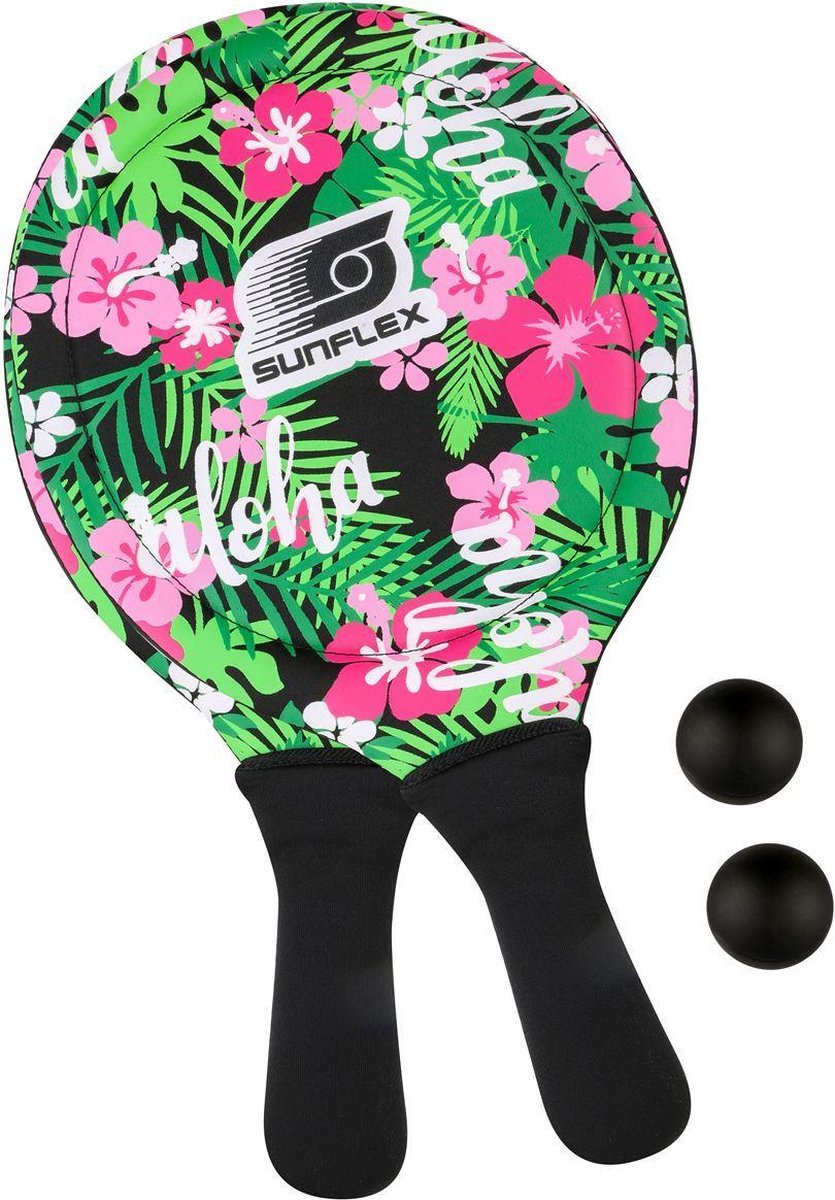 SUNFLEX BEACHBALL SET TROPICAL FLOWER