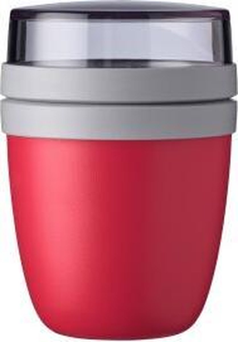 Mepal – Lunchpot Ellipse mini – Praktische muesli beker to go – Nordic red – Geschikt voor vriezer