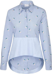 Bymi Sweet Pineapple overhemd bloes lichtblauw -mt.44