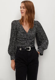 Bedrukte Blouse Met Gedrapeerd Detail 87070540 99