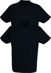 Gotzburg heren T-shirts regular fit V-hals (2-pack) - zwart -  Maat: XL