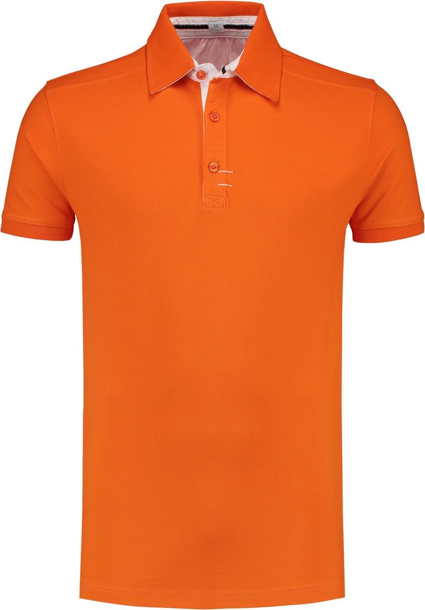 L&S Polo Contrast Cot/Elast SS for him