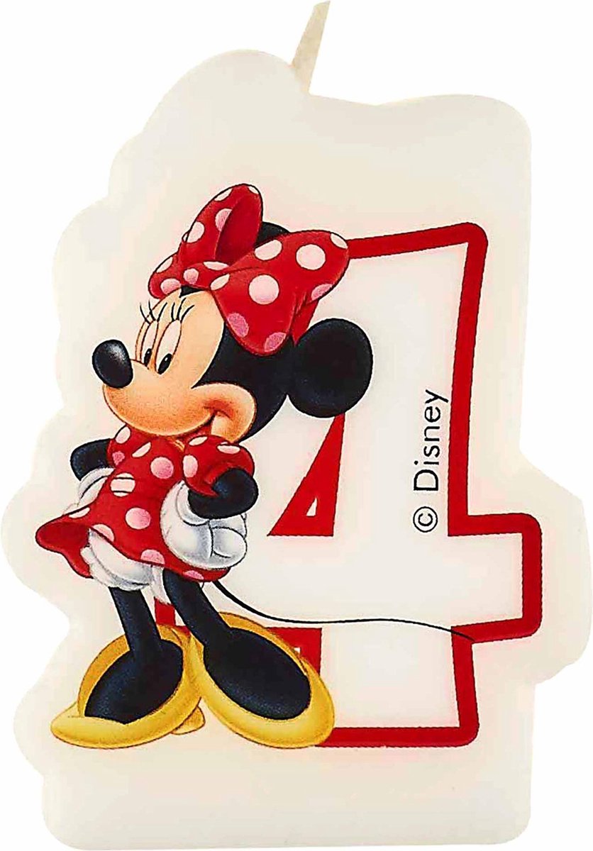 PROCOS - Minnie's café kaars 4 jaar - Decoratie > Kaarsjes