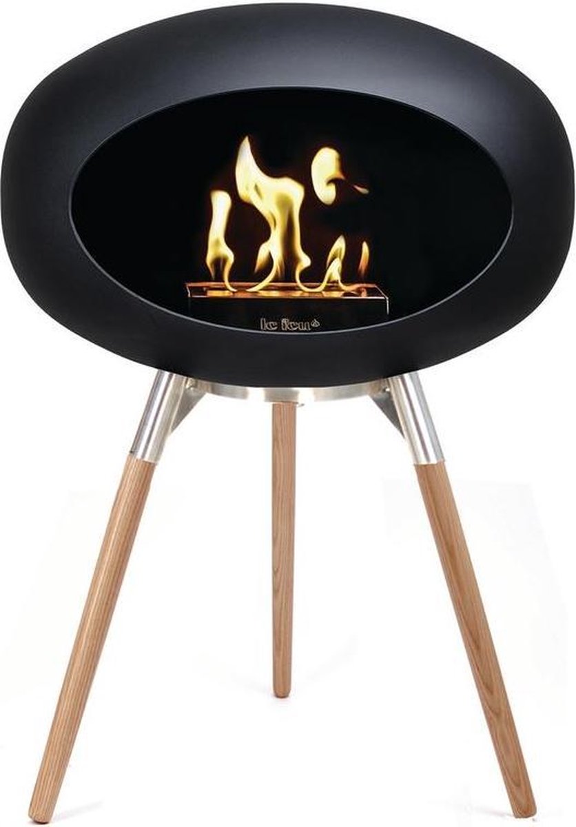 Le Feu Bio Ethanol Haardvuur - Black Ground Wood Low Oak