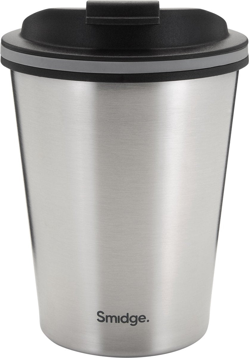 Smidge Thermosbeker On The Go 236 Ml Rvs Zilver/zwart