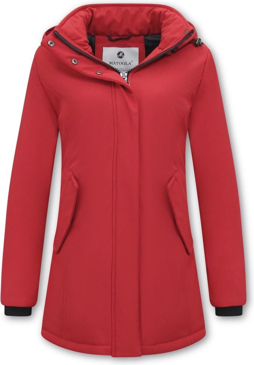 MATOGLA Dames Winterjas Parka - Slim Fit - Rood