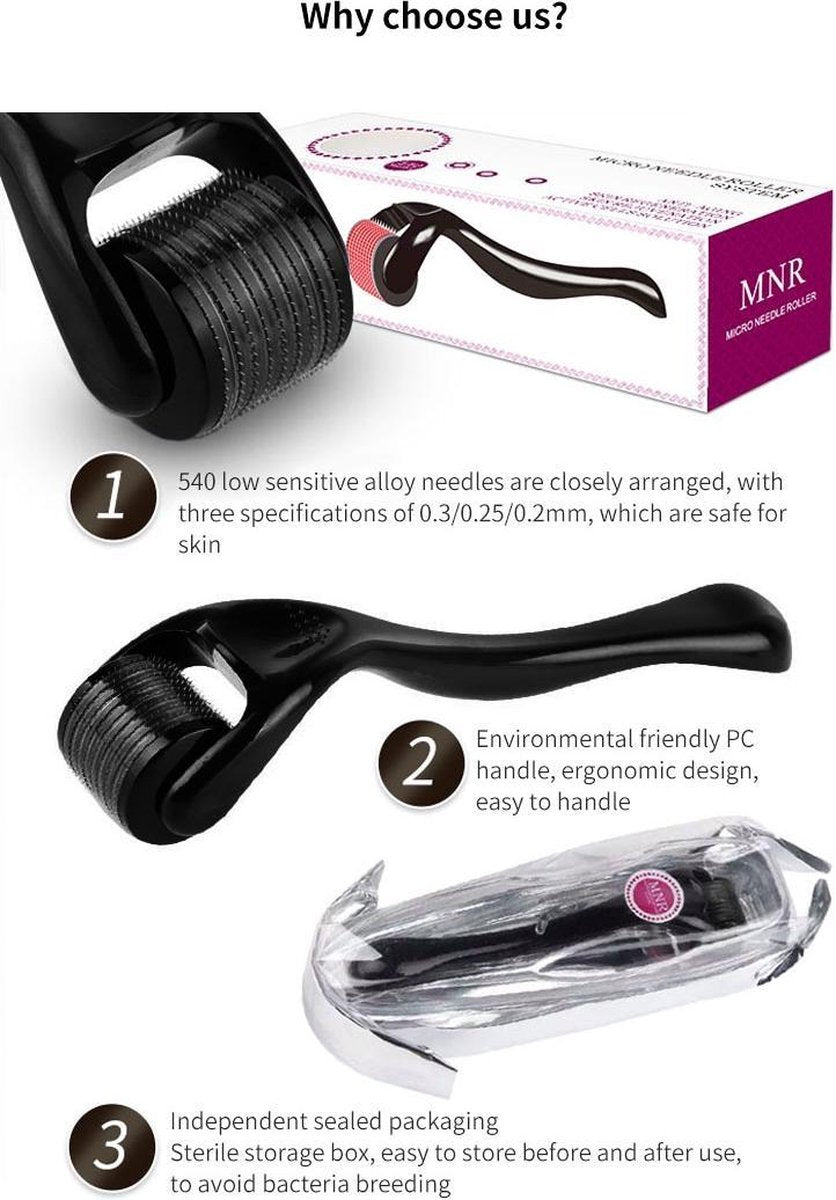 Missan: Baardgroei Stimulerende Roller Titanium - Baard Derma Roller  - Best Verkocht Wereldwijd! Dermaroller - Derma Roller