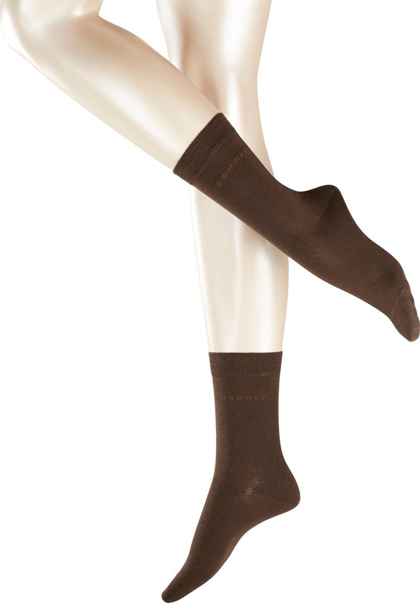 Esprit Uni sokken Dames 2 PACK 18531 - Bruin 5230 dark brown Dames - 35-38